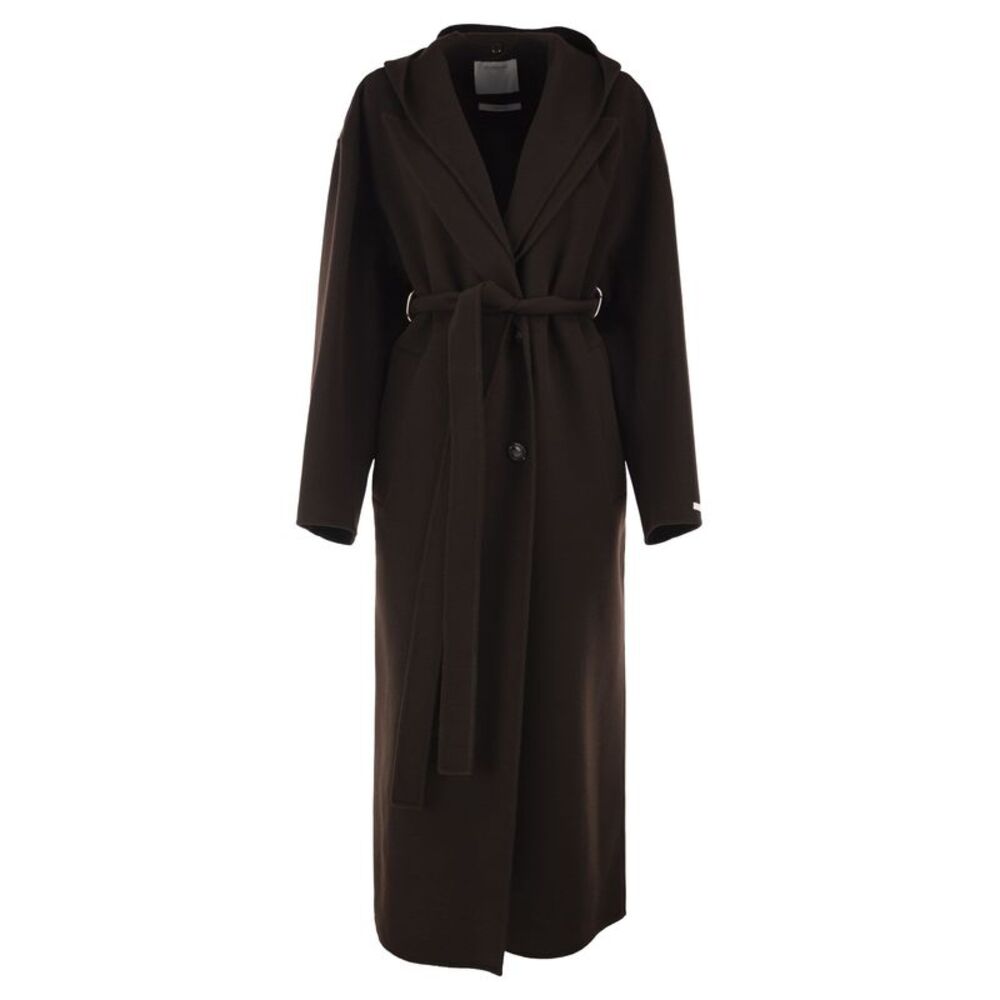 Sportmax Women Spxolmo - Pure Virgin Wool Hooded Coat